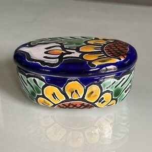Mexican Floral Ceramic Trinket Box